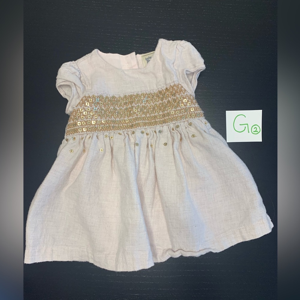 Osh’Kosh 3m Sequin Gold and Cream Dress